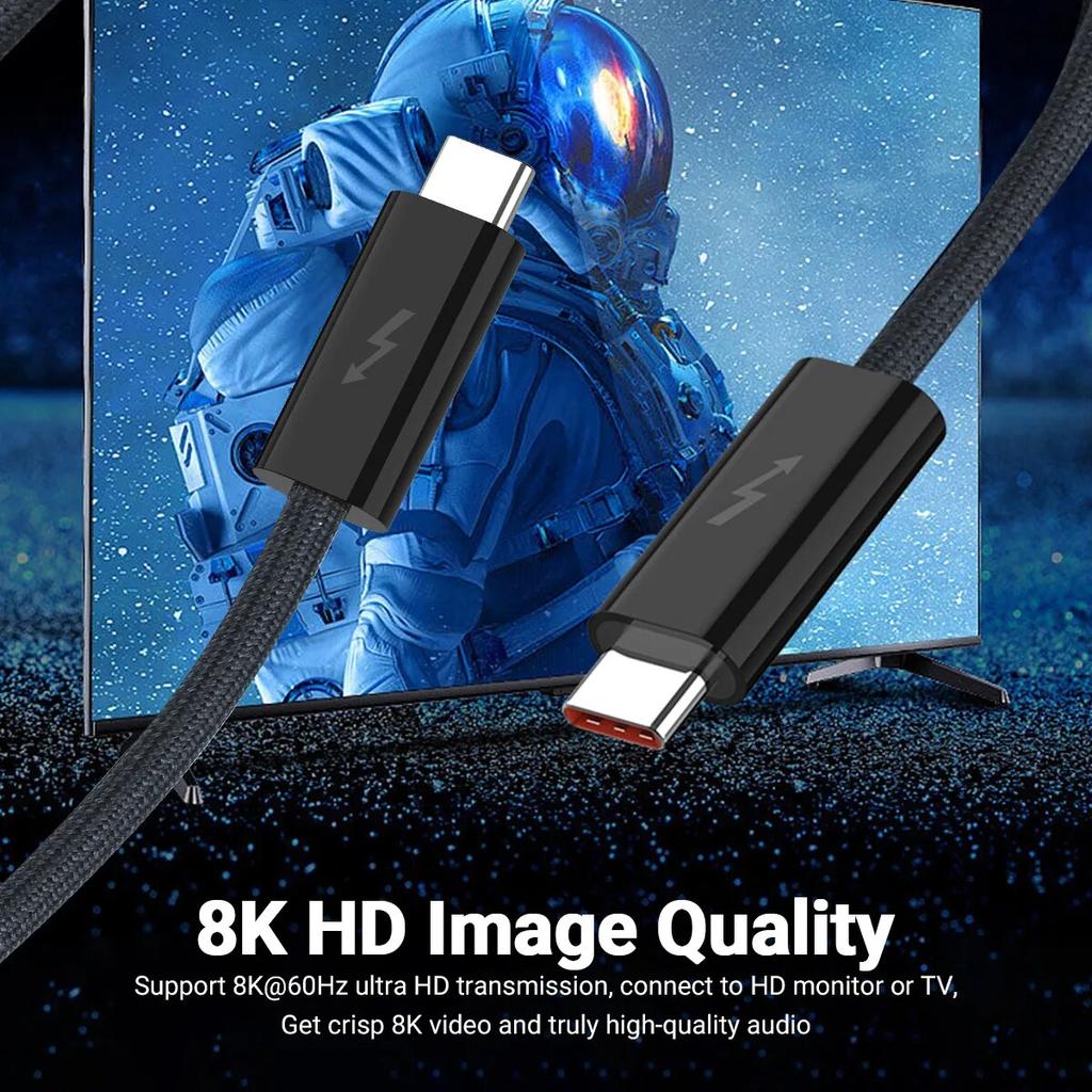 Кабель передачи данных USB 4.0 Type-C, кабель для быстрой зарядки 240 Вт со скоростью 40 Гбит/с, поддержка видео 8K HD, Thunderbolt 3/4 для телефона, переключателя iPad