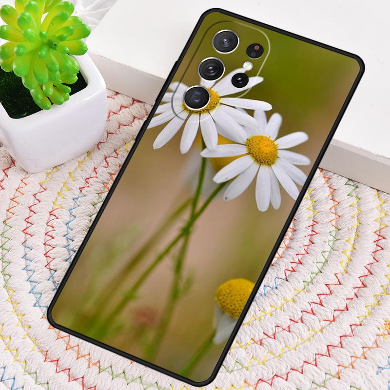 Мягкий чехол для телефона с цветком ромашки для Samsung Galaxy note 10 pro S26 Ultra S23 S24 FE S25 S21 S22 PLUS ударопрочный чехол