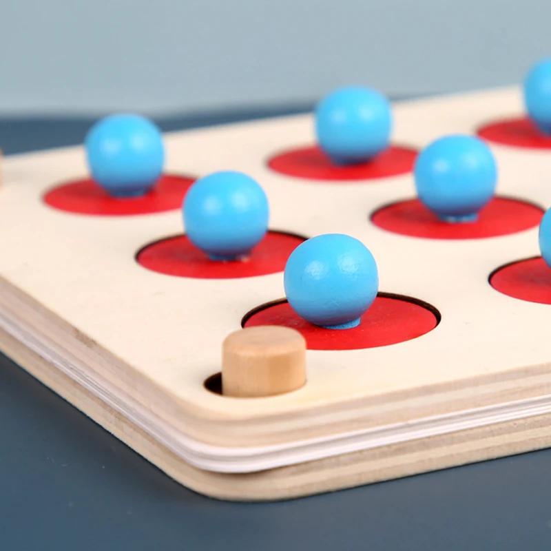 3D деревянная доска-головоломка с 4 шт. картами для детей дошкольного возраста, познавательные фрукты, животные, соответствующие игры на память, развивающая игрушка Монтессори