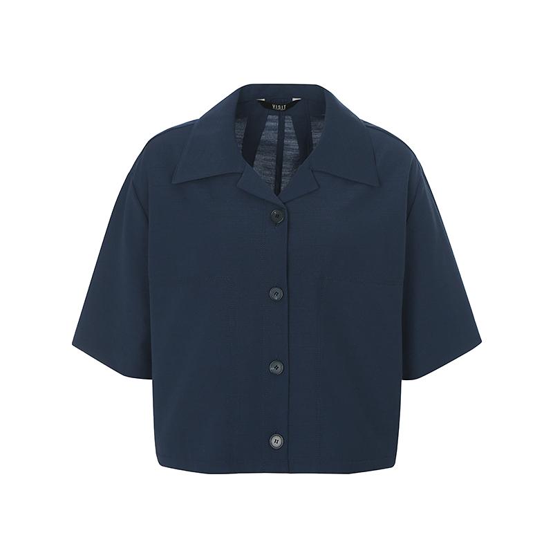 VISITINNEWYORK Crop Sleeve Outerwear Shirt (Vz5Ss37)