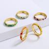New Boho Contrast Enamel Ring Colorful Rings Literary Niche Personality