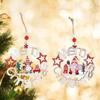 Hollowed Out Christmas Tree Pendant Rudolph Christmas Decoration Christmas Wooden Pendant  Festival