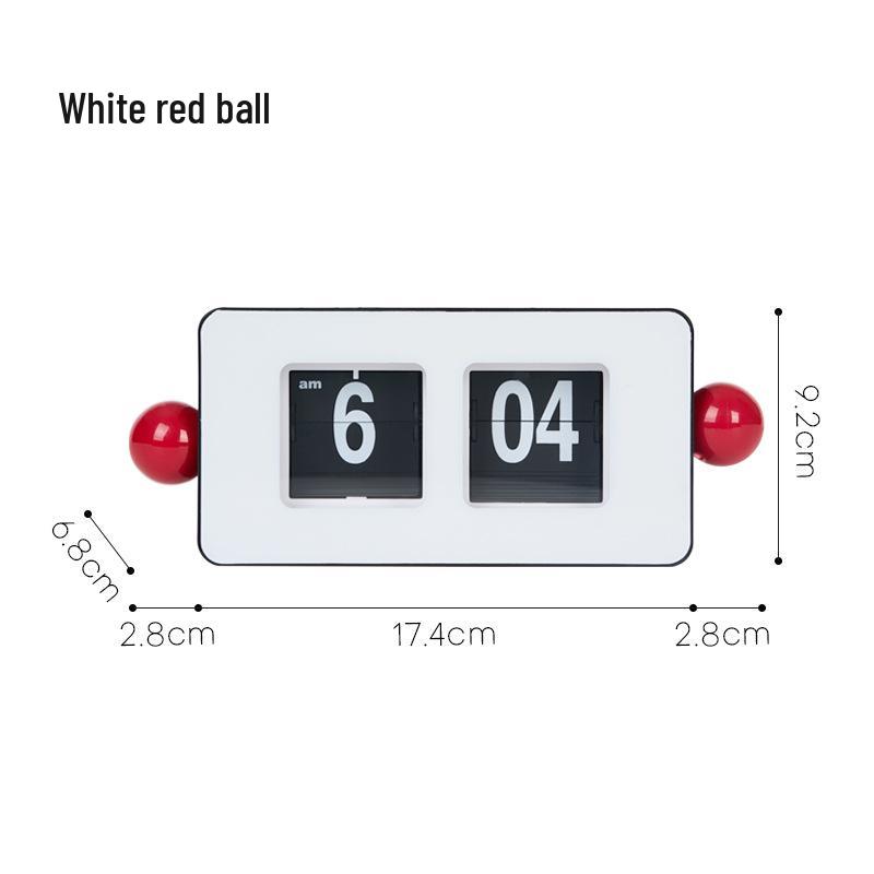 Ретро-часы с перекидными цифрами в скандинавском стиле: Автоматическое переворачивание страниц, идеально подходит для стола или прикроватной тумбочки в гостиной, спальне или кабинете. Простой и креативный дизайн.