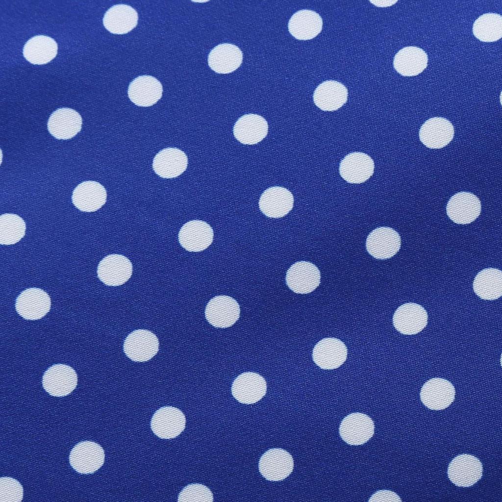 GMXIA Винтажное женское свободное платье с квадратным воротником и короткими рукавами в горошек и принтом на талии