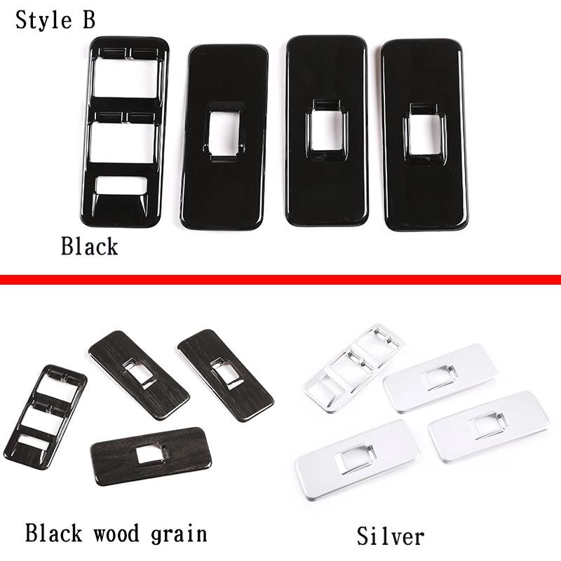 4pcs Car Window Lift Switch Button Control Panel Frame Cover Trim For Land Rover Discovery 3 LR3,Range Rover Sport