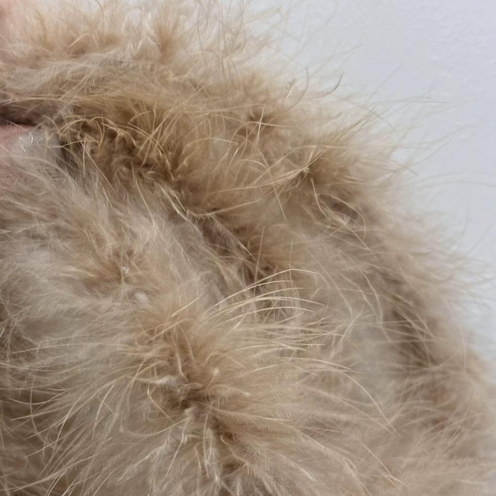 Винтажный длинный пояс с перьями Декор для джинсов Пояс с перьями индейки Ретро Плюшевый пояс с кисточками Streetwear