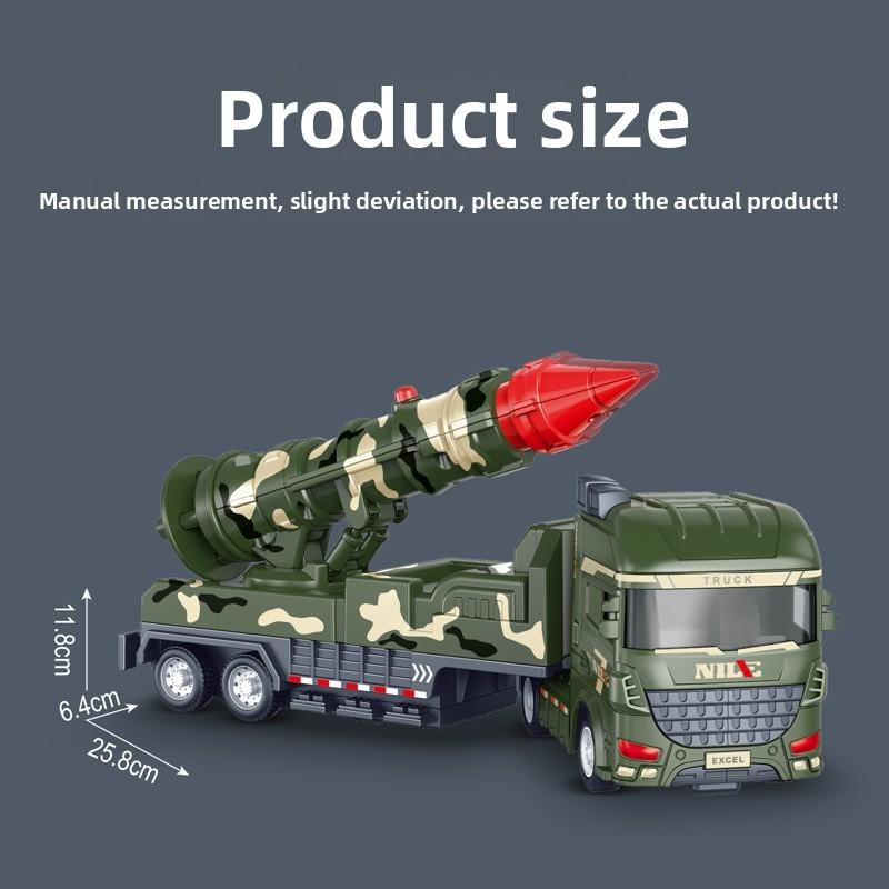 Plastic Military Toy Car With Launching Rockets For Kids Age 3 And Up