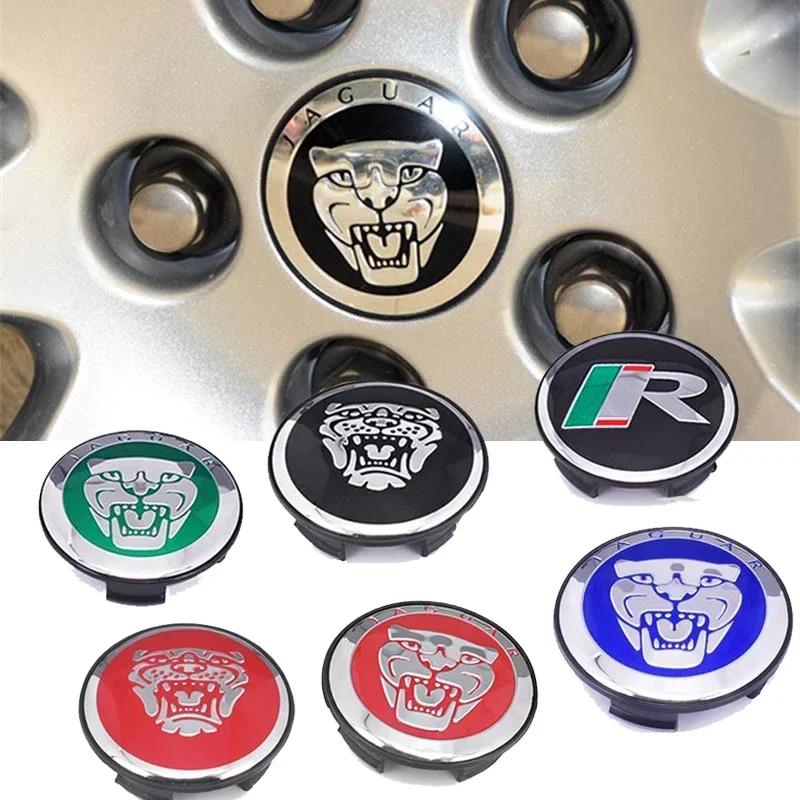 4Pcs Car Wheel Center Hub Caps Badge Rim Center Caps Jaguar S-Type F-PACE F-Type XF XJ-S XJ-6 X-Type XK8 XK XFR Accessories JLL50