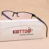 Men's Half-Frame Business Anti-Blue Glasses Frame Classic Myopia Glasses  -1.0 -1.5 -2.0 -2.5 -3.0 -3.5 -4.0