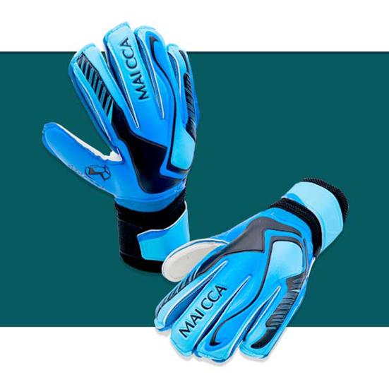 1 пара вратарских перчаток Утолщенные износостойкие противоскользящие прочные захваты на ладонях Пять пальцев Цветовое соответствие Двойные слои Защита запястий Футбол