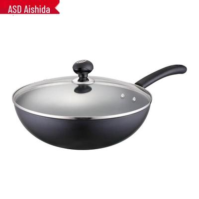 ASD 30 см Чугунная сковорода-вок для жарки, не подверженная ржавчине
