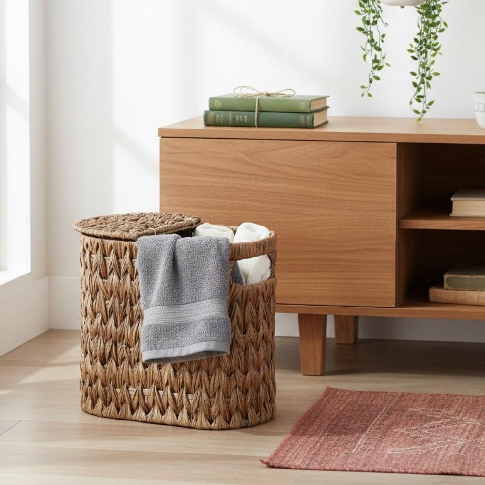 Large Capacity Toilet Paper Basket Flip Top Sundries Storage Box for Bathroom Living room