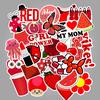50 Red Girl Series Small Fresh Suitcase Trolley Case Laptop Graffiti Stickers Waterproof Stickers