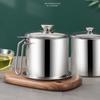 304 Stainless Steel Stainless Steel Oil Pot 1.4L/1.8L Oil Filter Pot  Kitchen Supplies