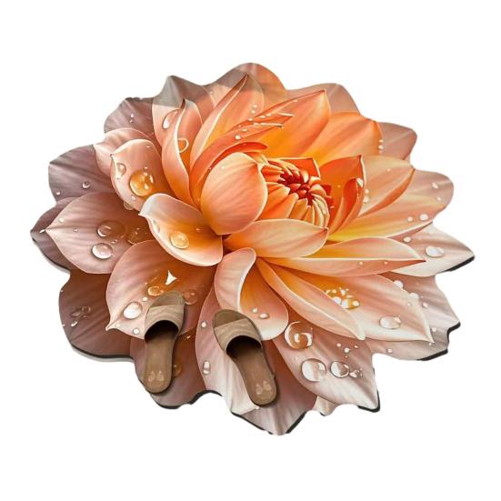 Ковер Yousheng 3D с цветочным рисунком, реалистичный 3D цветочный узор, плюшевый коврик для пола, нескользящий, мягкий бархатный коврик для ванной комнаты, для гостиной, спальни, кухни, прихожей