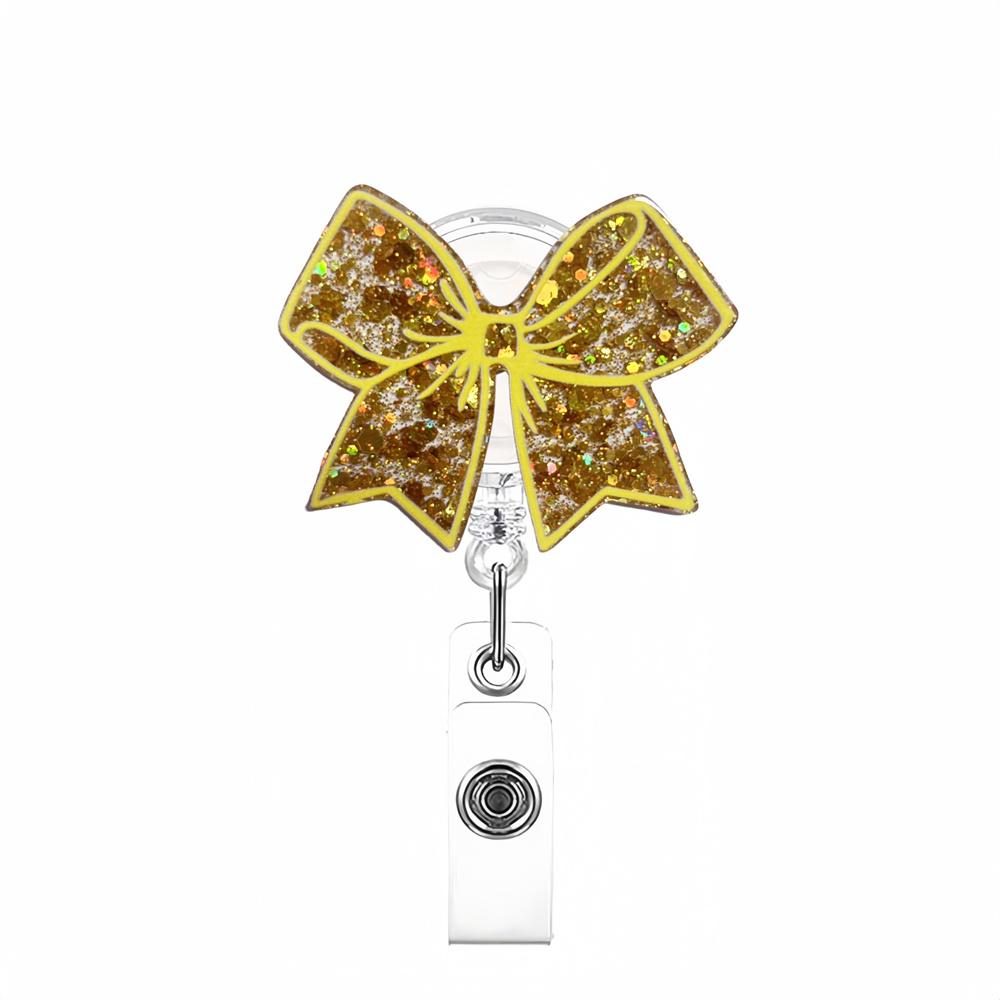 Name Badge Holder Acrylic Retractable Badge Reel Alligator Clip Badge Reel Cute For Hospital School Office