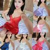 Sexy Fashion Women Sleepwear Nightgown Satin Silk Babydoll Lace Robes Sleep Dress Skirt