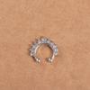 Unisex Cool Punk U Shape Geometric Rhinestone Bear Nose Cuff Fake Nose Ring Nose Stud Body Jewelry