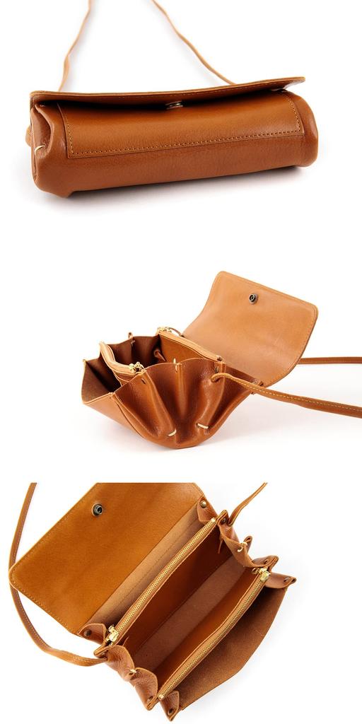 Wallet Shoulder Bag Genuine Leather Green [Credran] CR-CL3449-GR