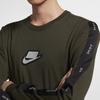 Nike Мужская футболка с длинным рукавом и логотипом Оливковая CI6215-355
