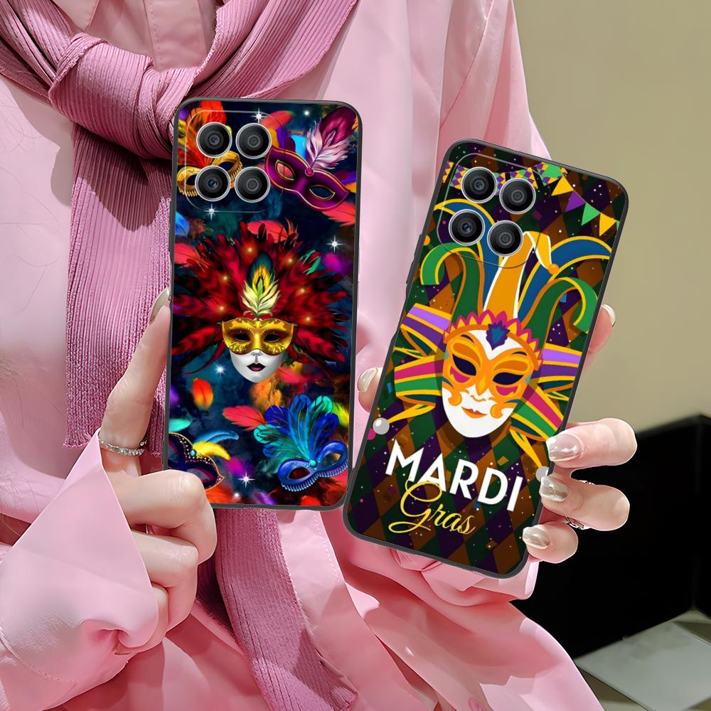 Карнавал Марди Гра Чехол для телефона для Honor 90 80 70 60 50 30 20 10 9 8 7 Pro S SE Lite 5G Мягкий ТПУ Ударопрочный Чехол