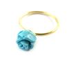 Позолоченное кольцо 'Rosa Romantica' золотая бирюза