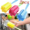 2pcs Kitchen Cleaning Tool Sponge Brush for Wineglass Bottle Coffe Tea Glass Cup Color Random
