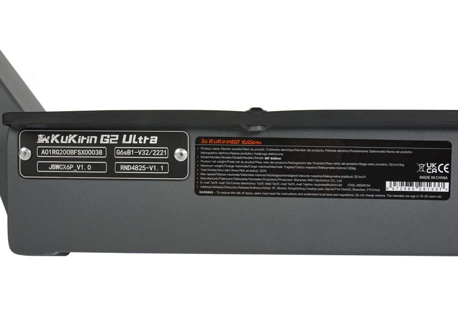 Kukirin G2 Ultra All-Terrain 800W Dual Motor Electric Scooter, 48V 18Ah, 55km/h, Off-Road E-Scooter with Bluetooth Speaker