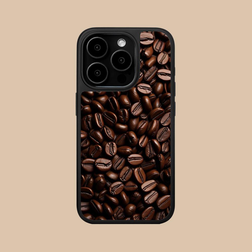 Coffee Beans Matte Surface Mobile Phone Case for iPhone 17 16 15 14 13 12 11 Air Pro Max Plus Colorful Cover