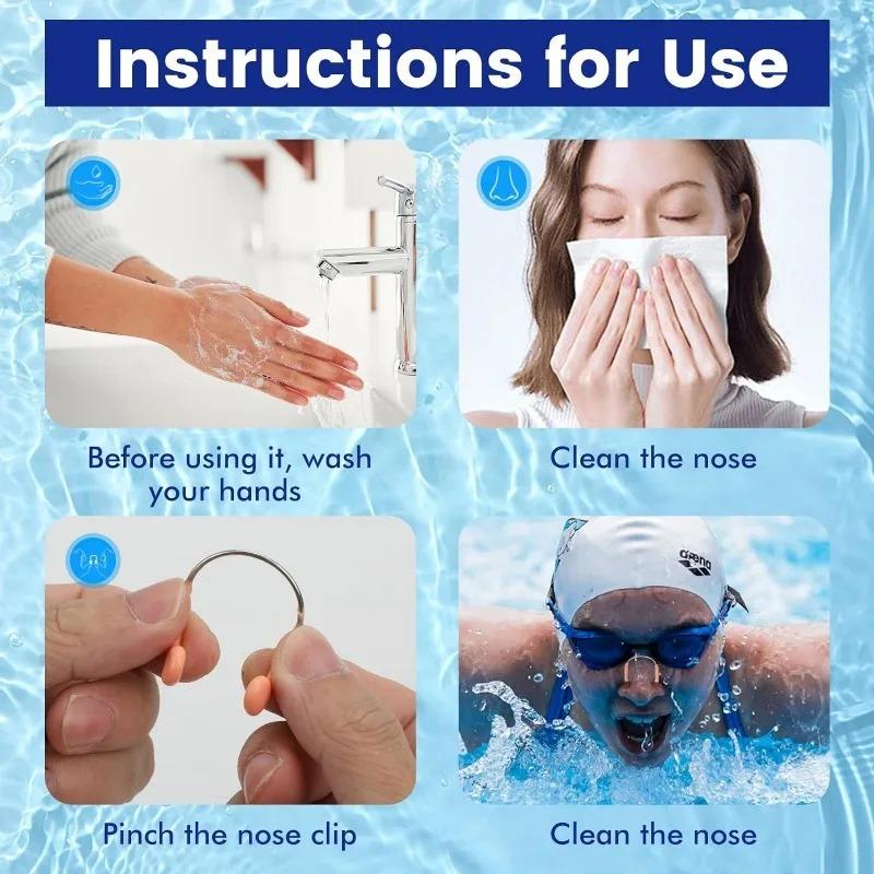 Waterproof Pool Nose Plugs Durable Nose Clip Adjustable Diving Tool Nose Clip Swimming Equipment Water Sports Accessories