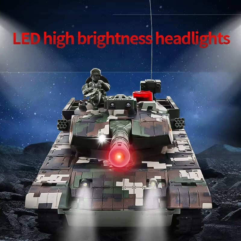 Новый 2.4G гусеничный симулятор RC танка с водяной бомбой, баллончиком для стрельбы, модель боевого бронированного автомобиля с дистанционным управлением, детская электрическая игрушка для мальчика, подарок