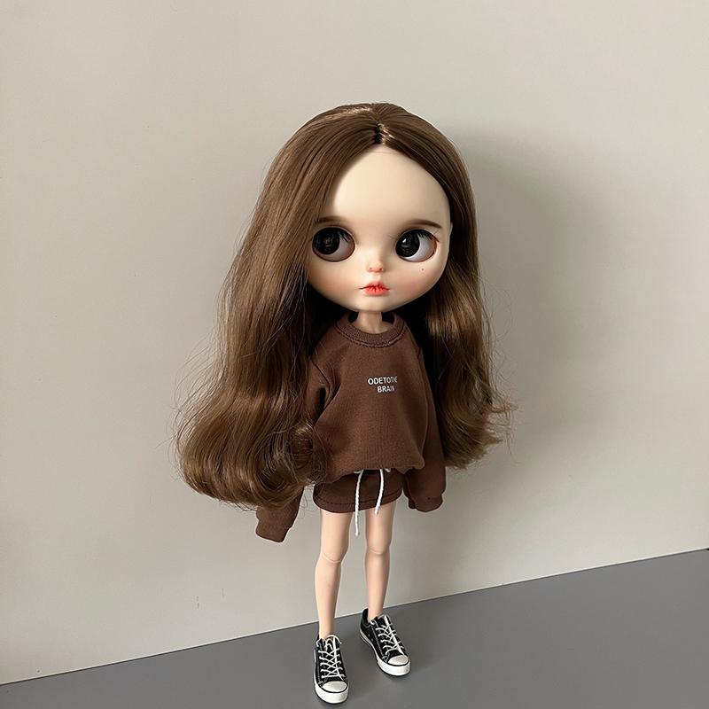 Новый Набор из 2 Предметов Одежды Ручной Работы для Кукол Blythe: Свитер и Короткая Юбка, Спортивный Повседневный Костюм для Blyth OB24 Azone Licca Pullip Кукол 1/6