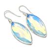 Milky Opal Gemstone 925 Sterling Silver Jewelry Earring 2.29"