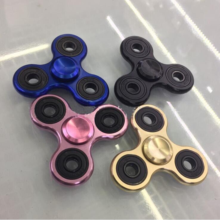 Премиальный алюминиевый сплав три-спиннер бесшумный подшипник металлический фиджет игрушка снятие стресса