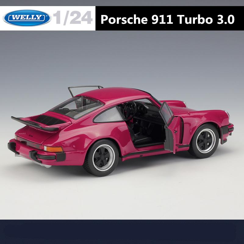 Welly 1/24 Scale 1974 Porsche 911 Turbo 3.0 Alloy Sports Car Model Diecast Metal Toy Vehicle Car Model Simulation Collection Kids Gift