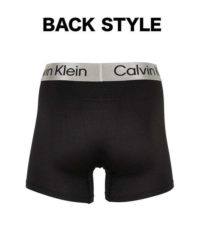 Calvin Klein Мужские боксеры с микроэластичной тканью, длинные, стальной микро to стальной, простой стильный черный комплект, 3 шт., мужские, с начесом, NB1620 (Преемник Микро) Быстросохнущие