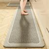 Kitchen Floor Mat Non-Slip Oil-Proof Waterproof Carpet Simplicity Solid Color Pattern Rug Long Size Home Decor Mats