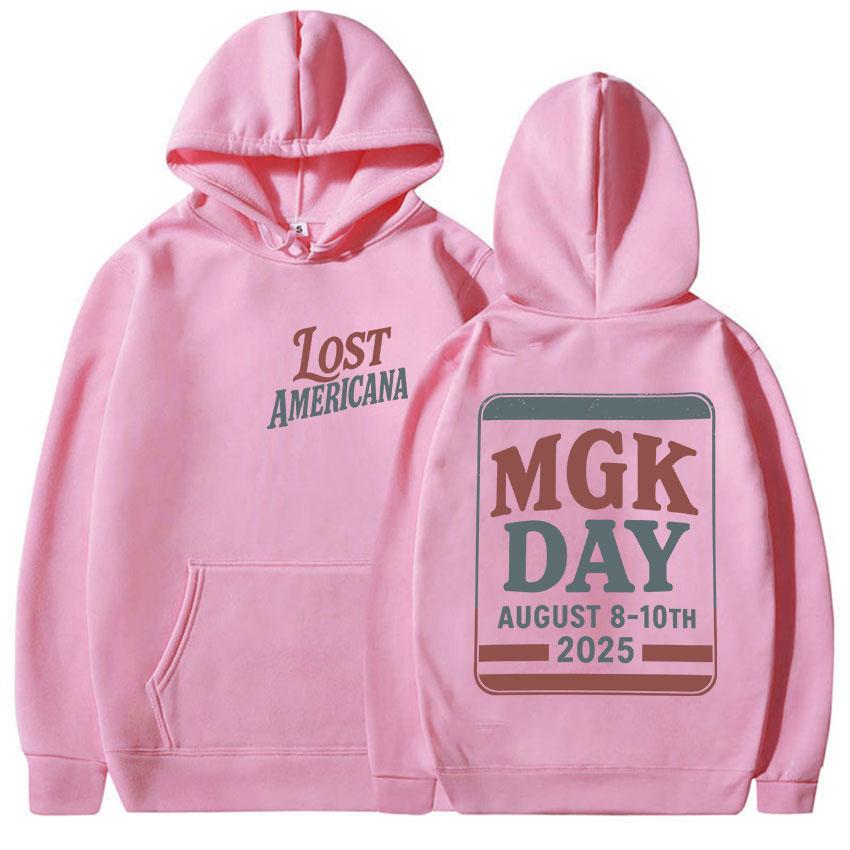 Толстовка с графическим принтом MGK Day Lost Americana Tour 2025 Мужская Винтажная Эстетика Лонгслив Свитшот Унисекс Модная Оверсайз Толстовка