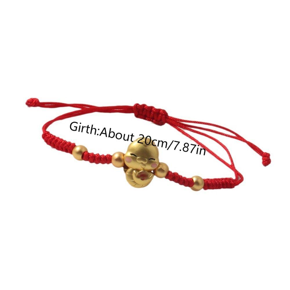 Hand Rope Snake Year Bracelet Chinese Style Fortune Bracelet Retro Lucky Red Rope Gift