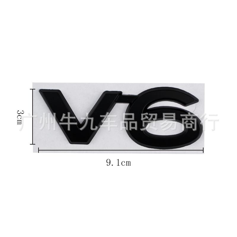 V6 V8 labeling is suitable for Prado, metal label, overbearing modified logo Rand Coluzer tail label