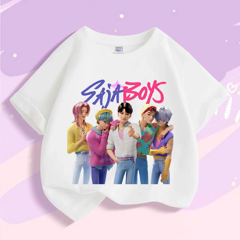 Детская футболка K-pop Demon Hunter, милые футболки с Руми, Мирой и Зои, летняя одежда с коротким рукавом для девочек и мальчиков, детские повседневные топы из хлопка, подарок