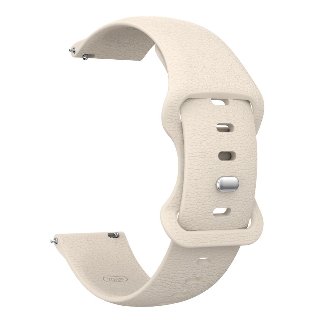 18mm Silicone Watch Band for Huawei Watch GT 6 41mm/GT 5 41mm/GT 4 41mm Litchi Texture Strap with Butterfly Buckle