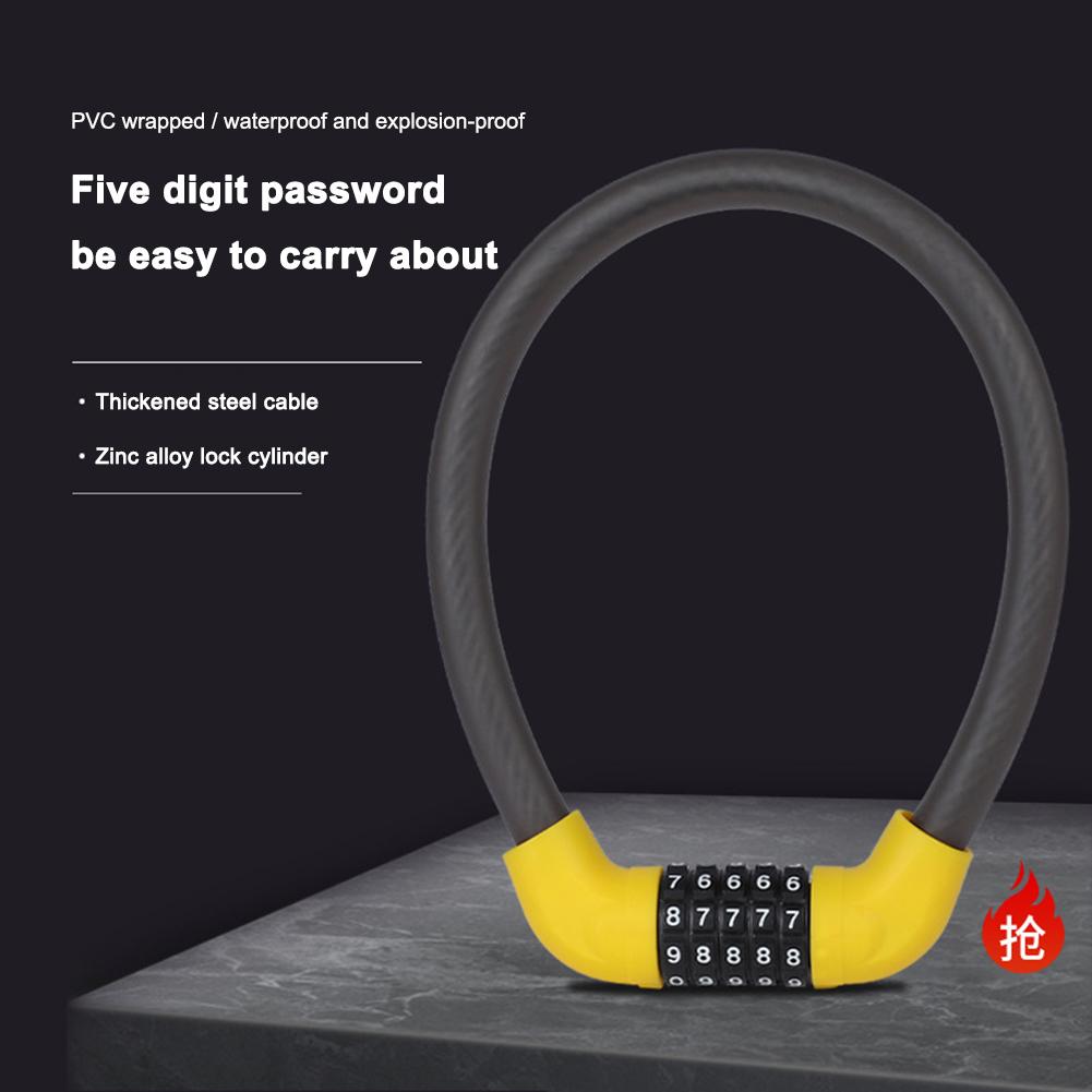 Противоугонные кодовые замки для горных велосипедов, универсальные тросовые замки с паролем для самокатов