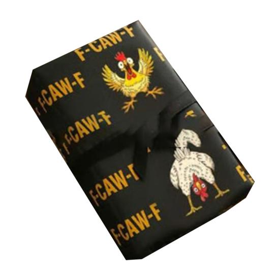 F-Caw-F Куриная оберточная бумага Саркастичная оберточная бумага с фермерскими животными для Рождества, дней рождения, вечеринок, DIY-крафт, подарочная упаковка