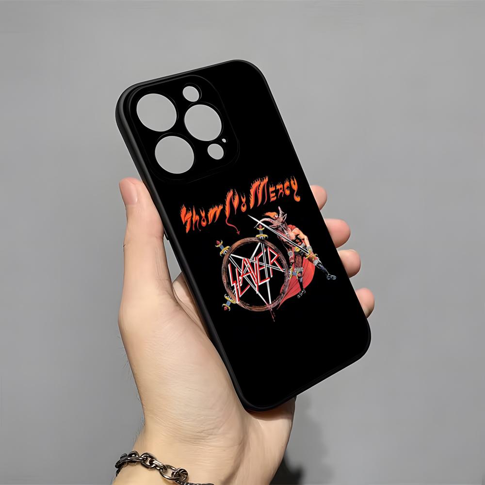 Slayer Heavy Metal Rock Band Phone Case For IPhone 17 Pro Max 16 15 14 Pro Max 13 11 X Xs Xr 8 7Plus Silicone Cover
