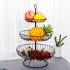 3 Layer Vegetable Fruit Wire Basket Stand Detachable Tray Height 48cm Multipurpose Snacks Organizer