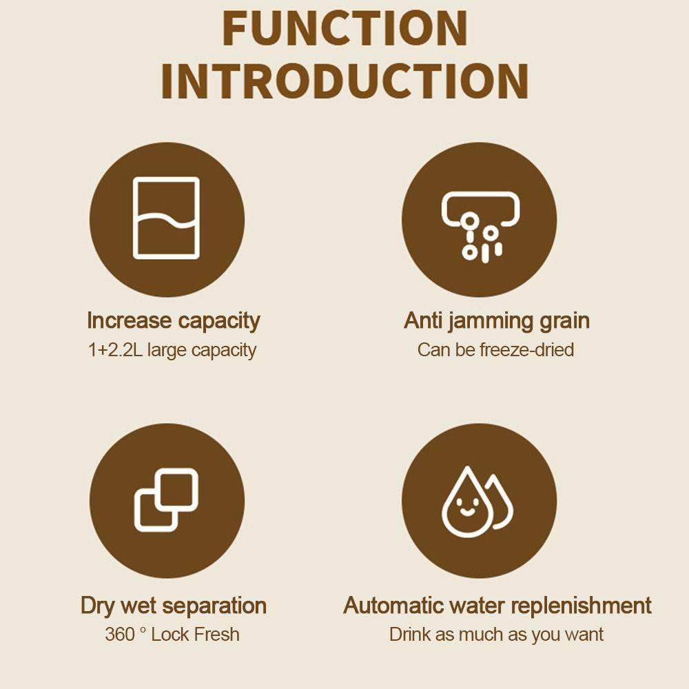 Automatic Cat Feeder Convenient Dog Feeder Cute Pet Water Dispenser  for Cats and Dogs