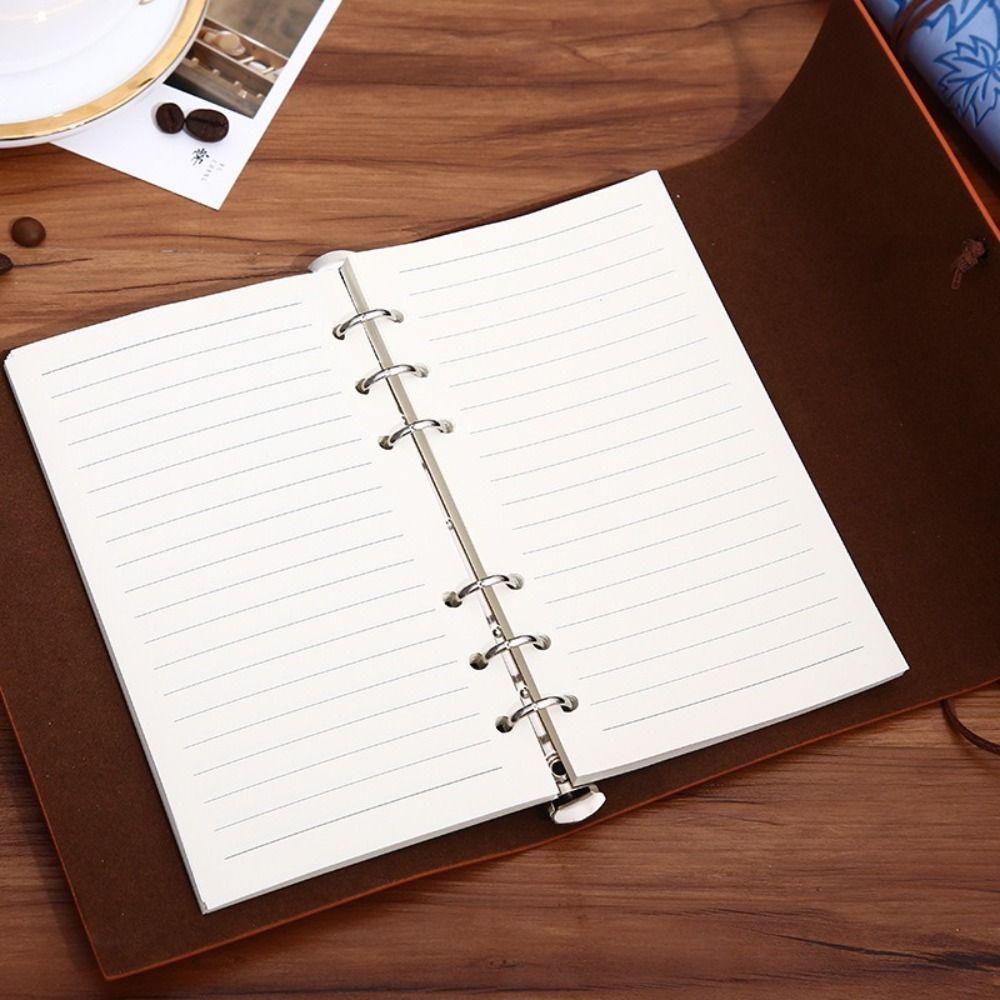 80Sheets A5/A6/A7 Notebook Refill Paper Kraft Paper 6-hole Binder Inner Page Students