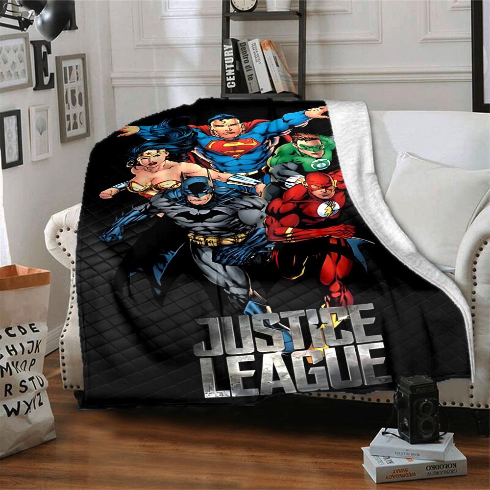 1pc Justice League Blanket Polyester Fiber, All Season Comfort for Sofa, Bed, Office, Car, Camping Ideal Home Decor & Gift, Office Comfort