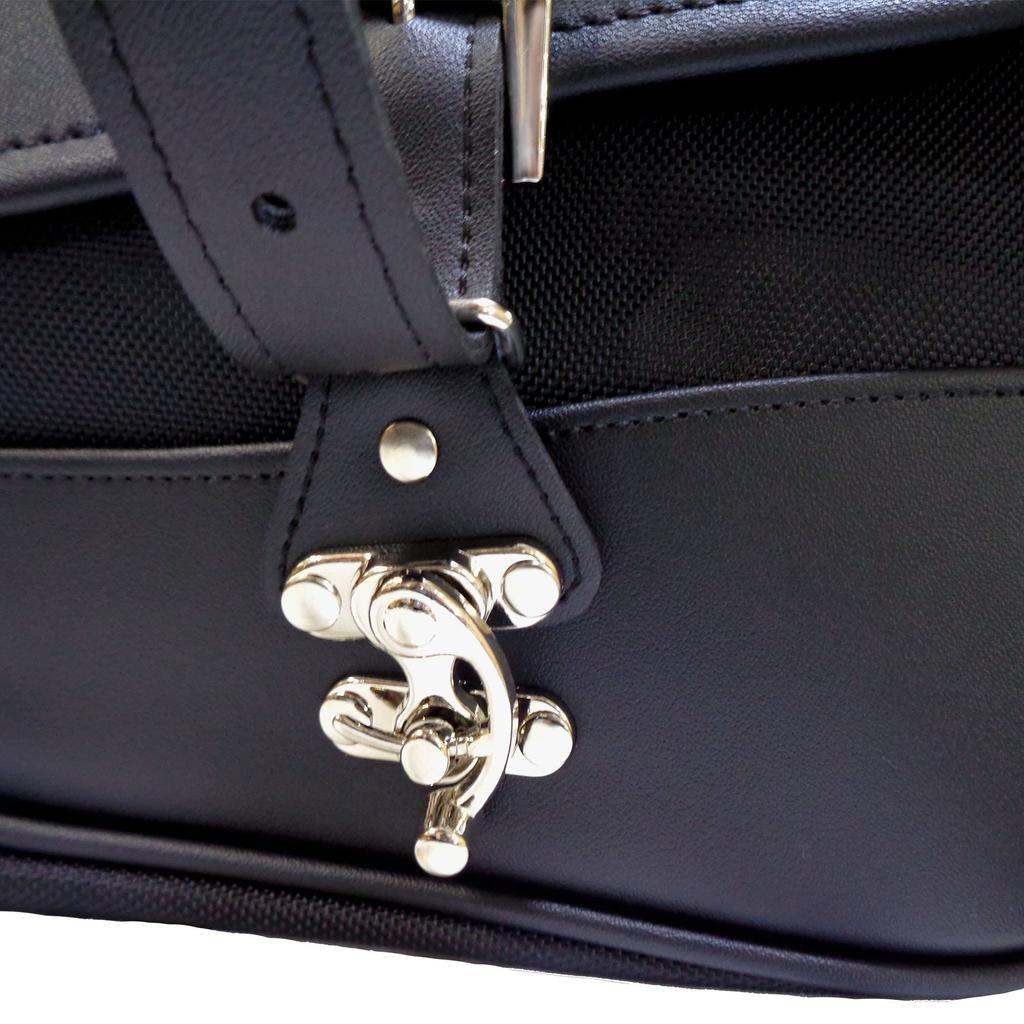 Xross Cross Single Saddlebag Side Bag Black with Bottle Holder and Rain Expanded Capacity XC-012W Cover,